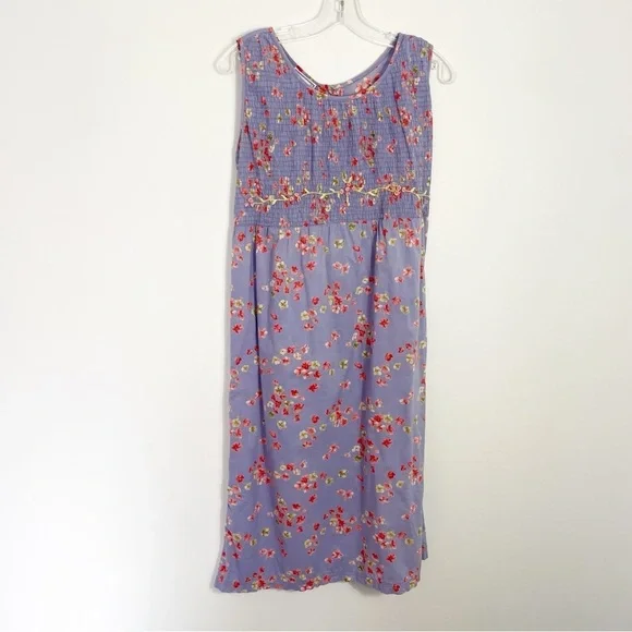 April Cornell Maxi Nap Dress Prairie Farmgirl Country Feminine Floral Pockets S - Picture 2 of 8